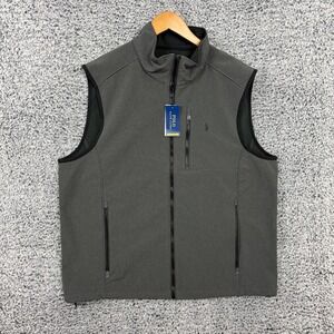 Polo Ralph Lauren Vest Mens 2XL Gray Performance Softshell M Classics 3 Zip